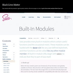 Sass: Built-In Modules