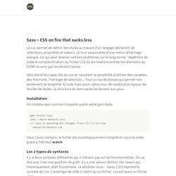 Sass – CSS on fire that sucks less