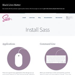 Installing Sass