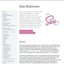 Sass Reference