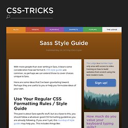 Sass Style Guide