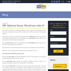 SAT Optional Essay: Should you take it?