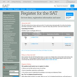 SAT registration