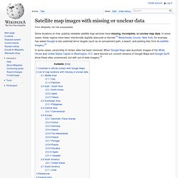 Satellite map images with missing or unclear data