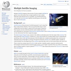 Multiple Satellite Imaging