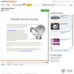 Satellite Internet Backup