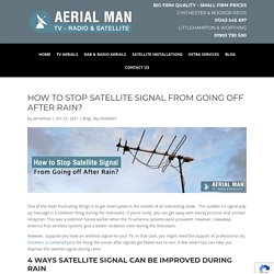 Satellite services and TV aerials in West Sussex & Hampshire