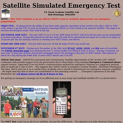 Test Satellite simulée d'urgence