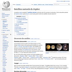 Satellites naturels de Jupiter