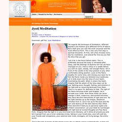 Sathya Sai Baba Jyoti Meditation