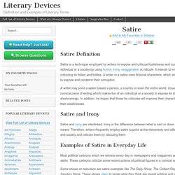 Satire - Examples and Definition of Satire