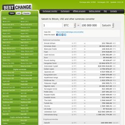 BestChange service is the best search engine for satoshi to usd