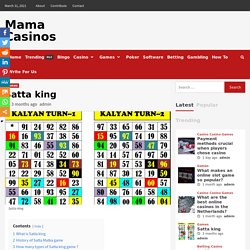 Satta king - mamacasinos