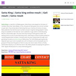 Satta king online result