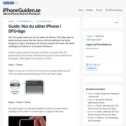 Guide: Hur du sätter iPhone i DFU-läge