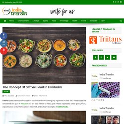 Sattvic Food Concept in Hinduism
