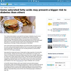 Some saturated fatty acids may present a bigger risk to diabetes than others