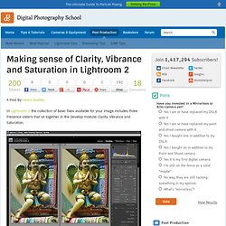 Making sense of Clarity, Vibrance and Saturation in Lightroom 2
