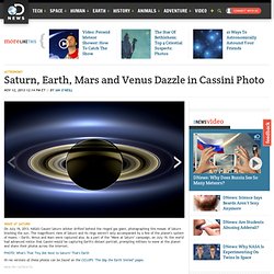 Saturn, Earth, Mars and Venus Dazzle in Cassini Photo