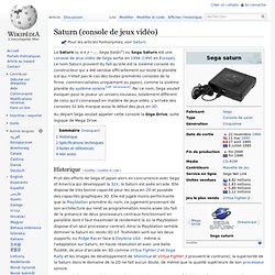 Saturn (console de jeux vidéo)