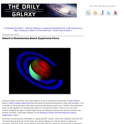 Saturn's Shockwaves Reach Supernova Force