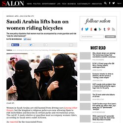 Saudi Arabia lifts ban on women riding bicycles