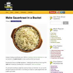 Make Sauerkraut in a 5 Gallon Bucket