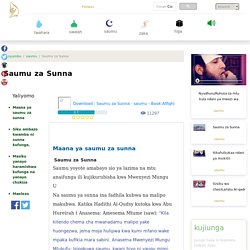 Saumu(funga) za Sunna- Al-feqh