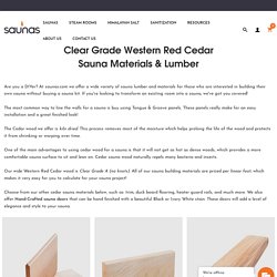 Sauna Materials – Saunas.com