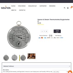 Sauna & Steam Thermometer/Hygrometer 5" – Saunas.com