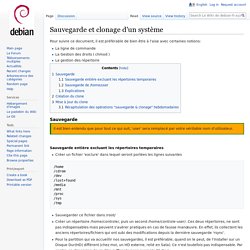 Sauvegarde et clonage d'un système - Le Wiki de debian-fr.xyz