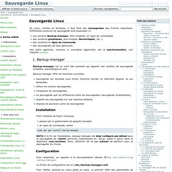 Sauvegarde Linux [CoursInfoRevest]