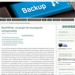 BackWPup, un plugin de sauvegarde indispensable - Chez Mat