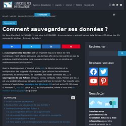 Tutoriel sauvegarde : sauvegarder Windows 10 et ses données