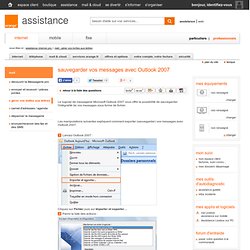 sauvegarder vos messages avec Outlook 2007