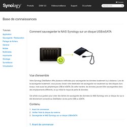 Comment sauvegarder le NAS Synology ...