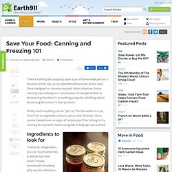 Save Your Food: Canning & Freezing 101