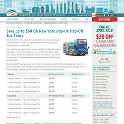 Save $50 on Hop on Hop off New York Bus Tours