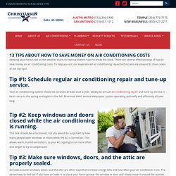 13 TIPS ABOUT HOW TO SAVE MONEY ON AIR CONDITIONING COSTS