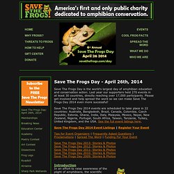 Save The Frogs Day - April 27, 2013