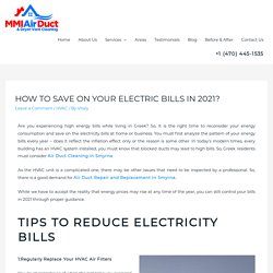 HOW TO SAVE ON YOUR ELECTRIC BILLS IN 2021?