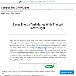 Saves Energy And Money With The Led Grow Light – Seegree Led Grow Lights