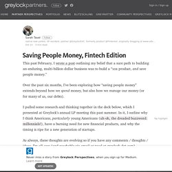 Saving People Money