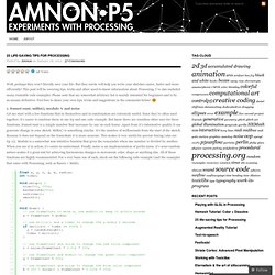 Amnon P5 - Experiments with Processing by Amnon Owed