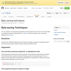 Byte-saving Techniques - GitHub