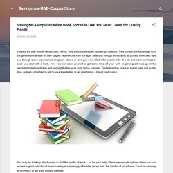 SavingMEA Popular Online Book Stores in UAE You Must Count for Quality Reads