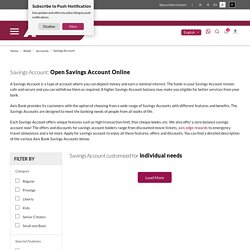 Savings Account - Apply for Best Savings Account Online at Axis Bank