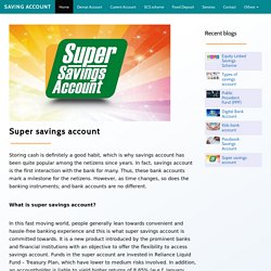 Apply Online for Super Savings Account