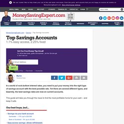 Top Savings Accounts: 3.17% easy access or 3.11% consistent