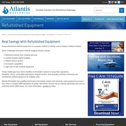 Make Real Savings with Refurbished Medical Imaging Equipment